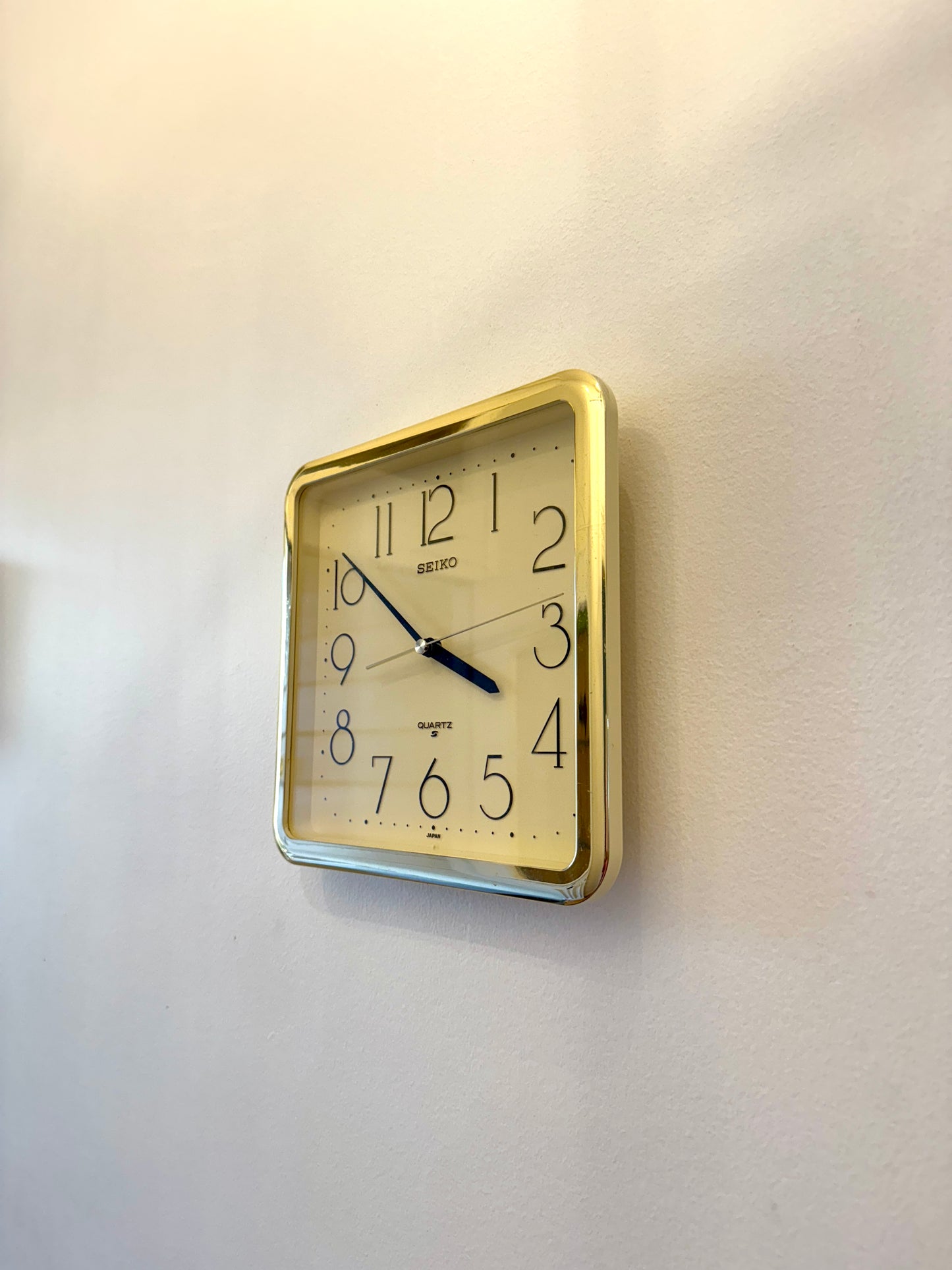 Vintage Seiko Postmodern Grid Wall Clock