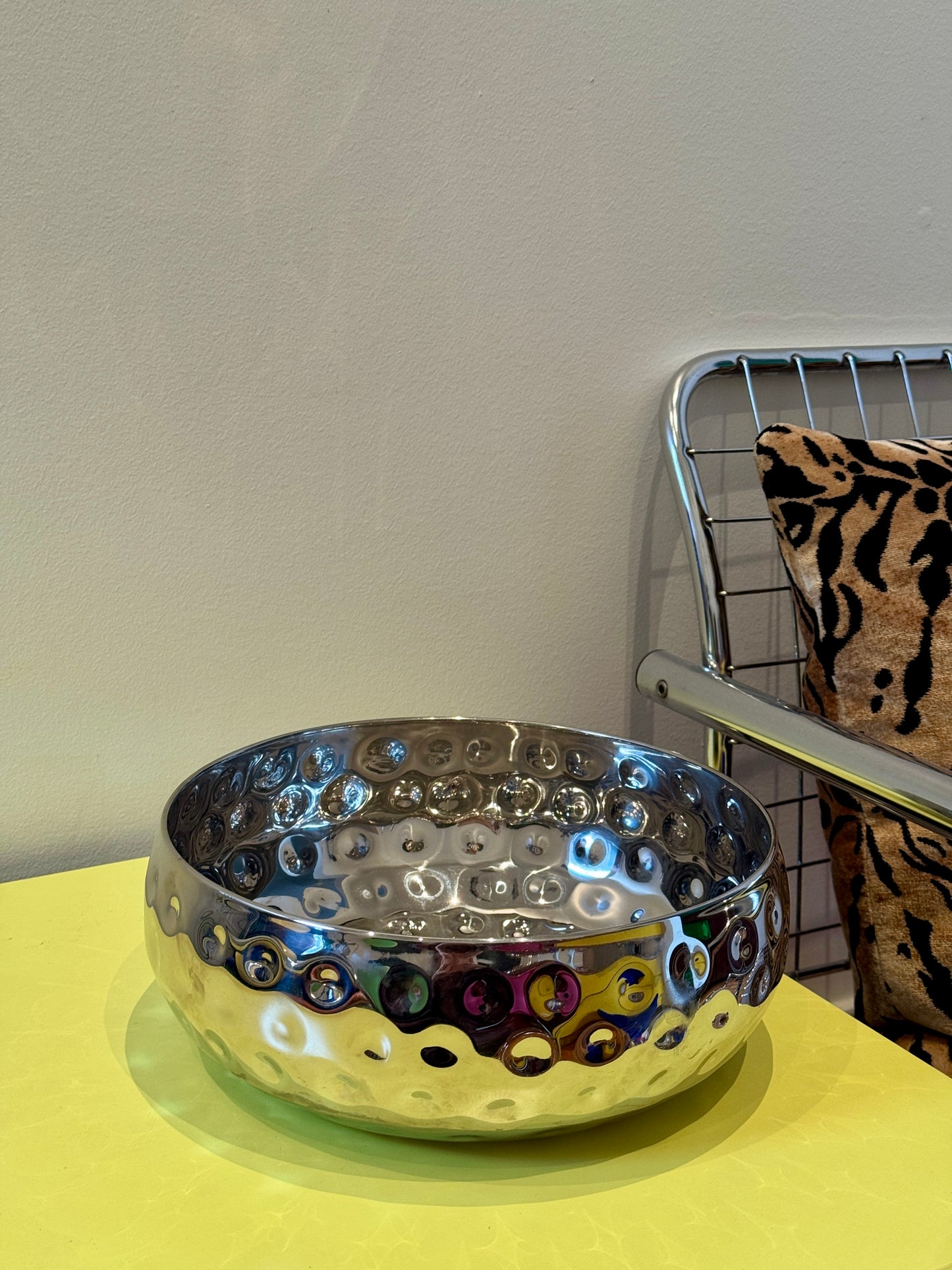 Bolt Hammered Stainless Steel Bowl