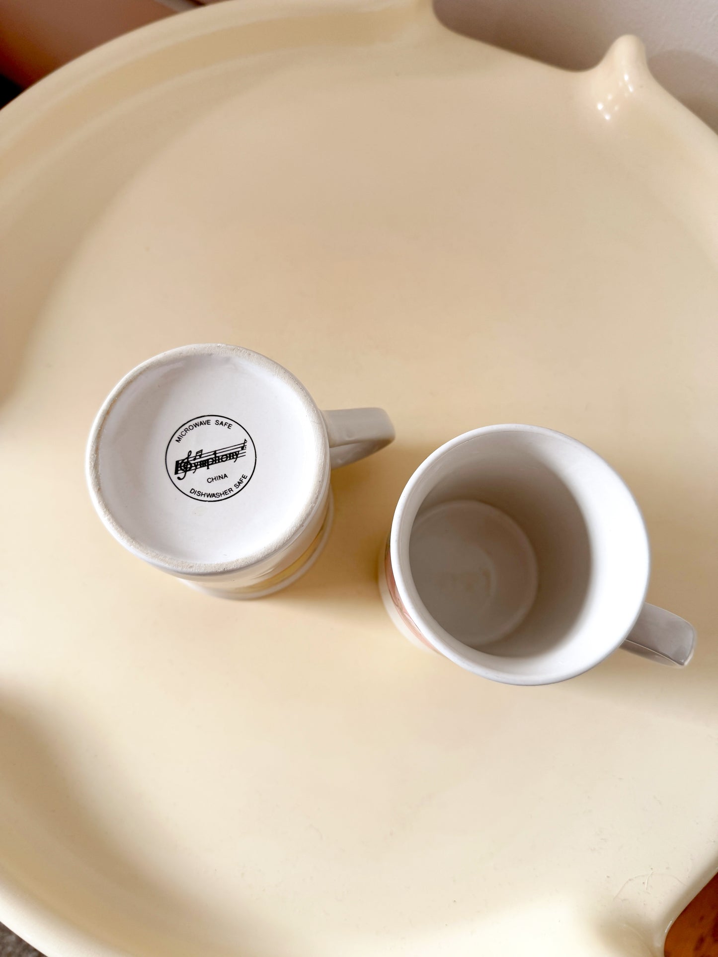 Vintage 1980s Symphony Japan Floral Mugs – Set of 4