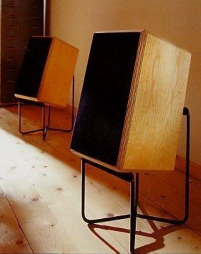 Pair of Vintage IKEA Kompass Speaker Stands in Black