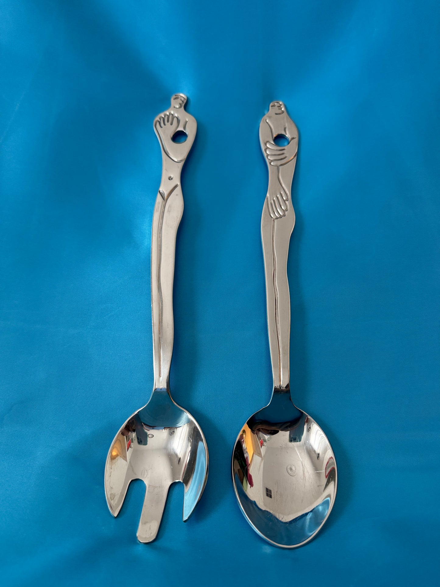 Authentic Carrol Boyes Salad Servers - Woman and Man Collection