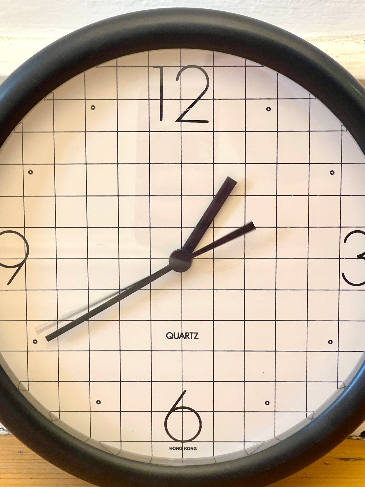 Vintage Postmodern Grid Wall Clock