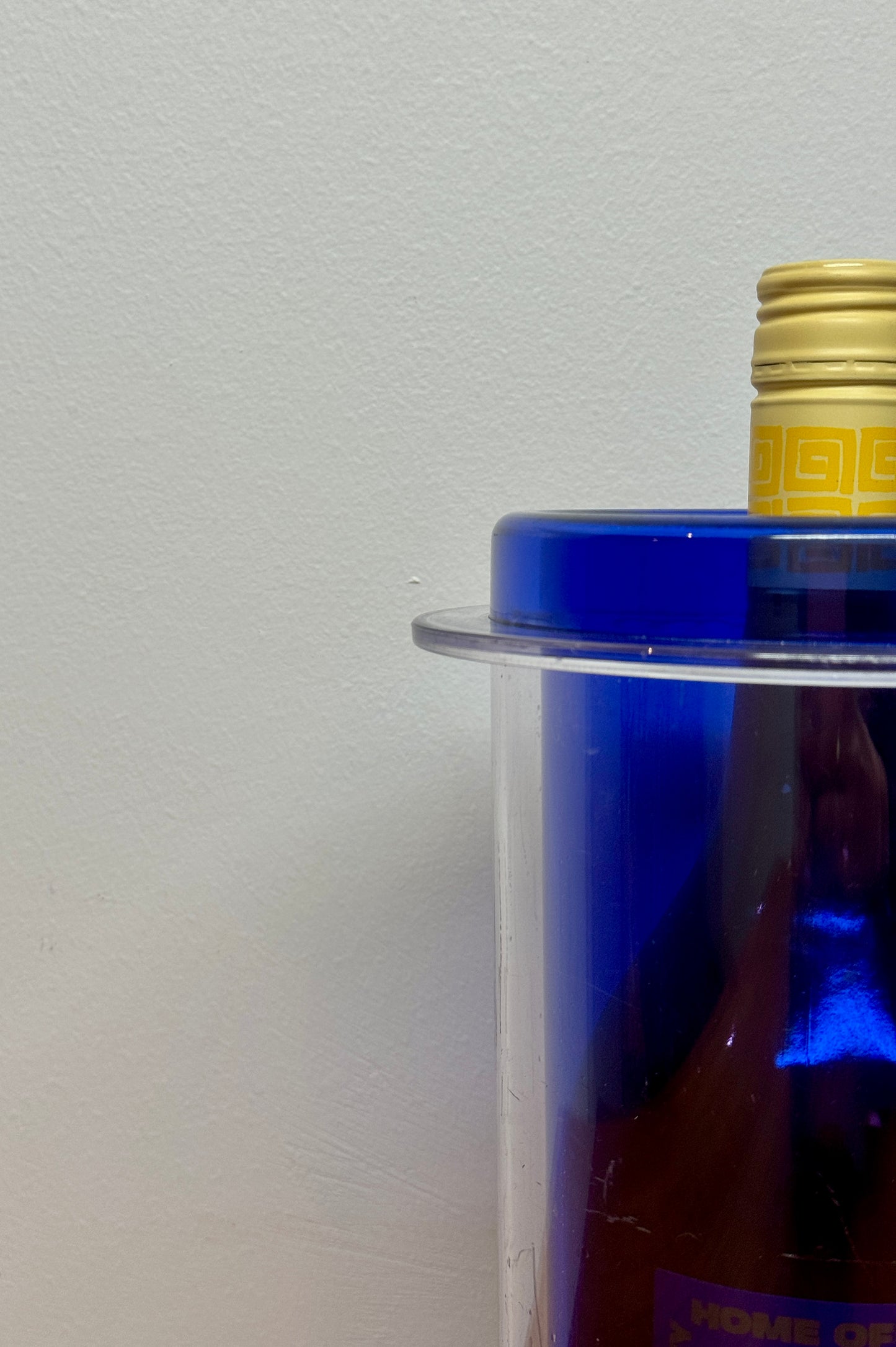 Vintage Wine Cooler 7280 by Design Group Italia - transparent cobalt blue