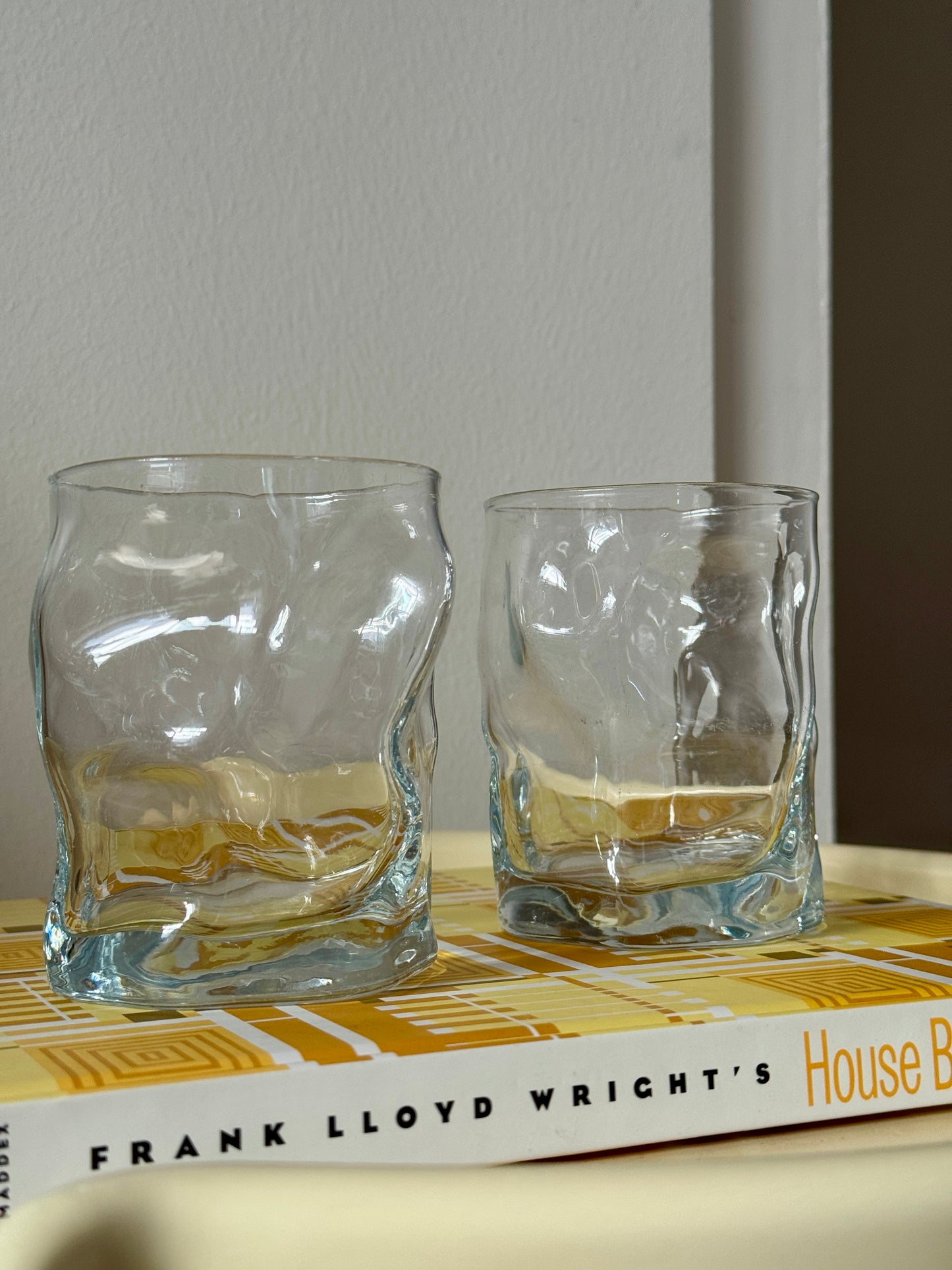 Set of 2 Vintage Bormioli Rocco Clear Glass Tumblers – Italian Made