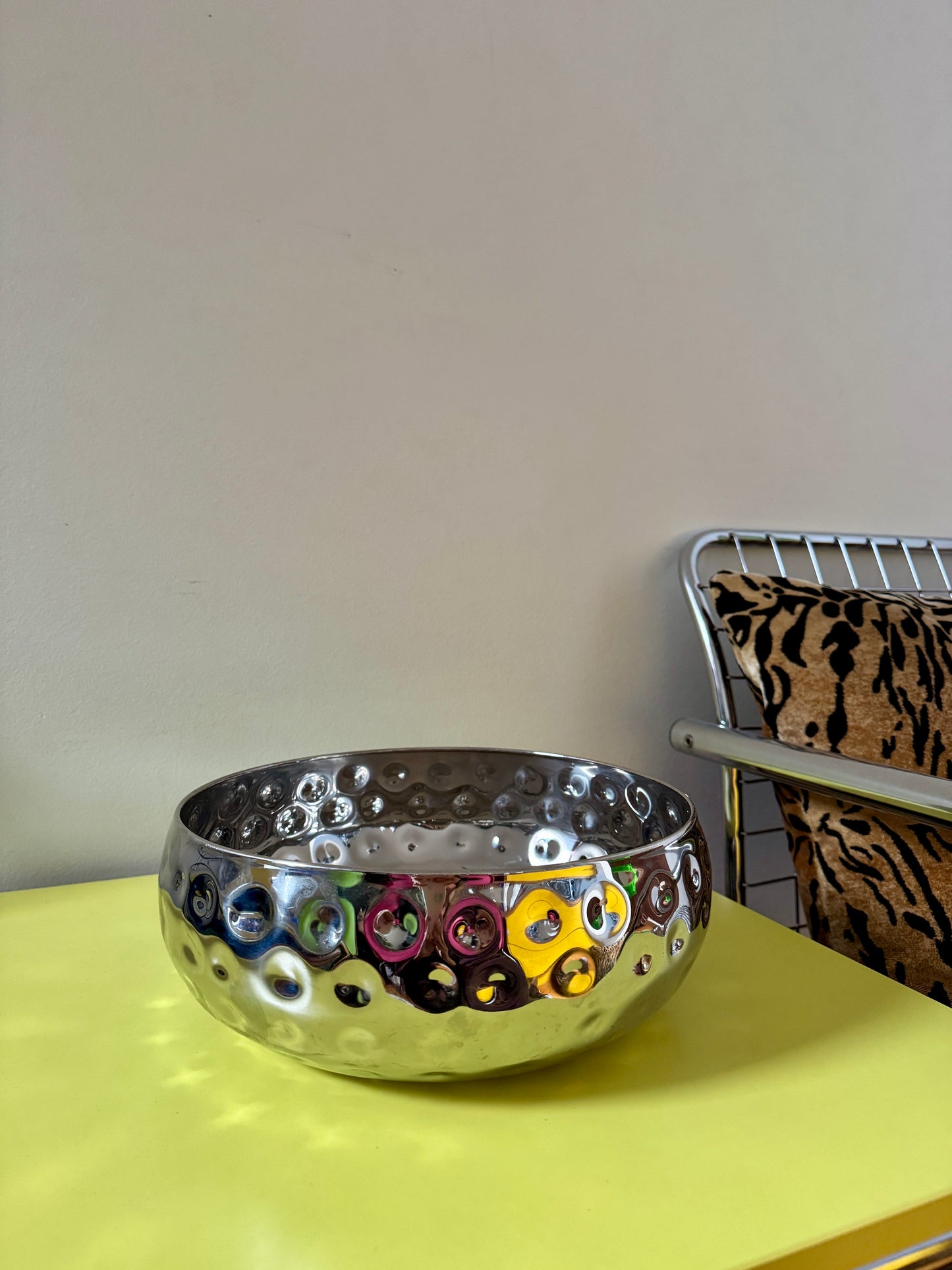 Bolt Hammered Stainless Steel Bowl