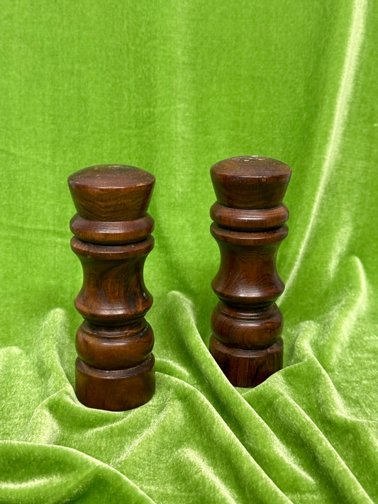 Vintage Wooden Salt and Pepper Shakers – Mid Century Style
