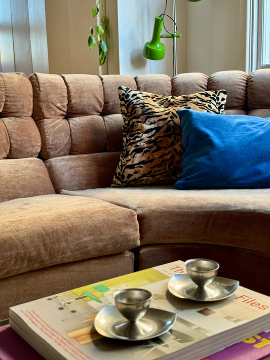 Pair of Vintage Modernist Metal Candle Holders