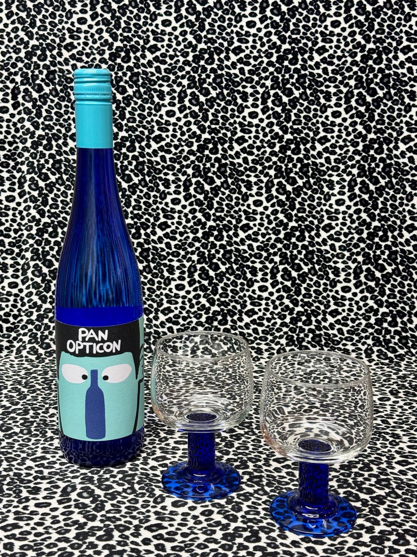 4 x Vintage Saphir Boutique by Luminarc Coupe Glasses – Blue Stems, Original Box