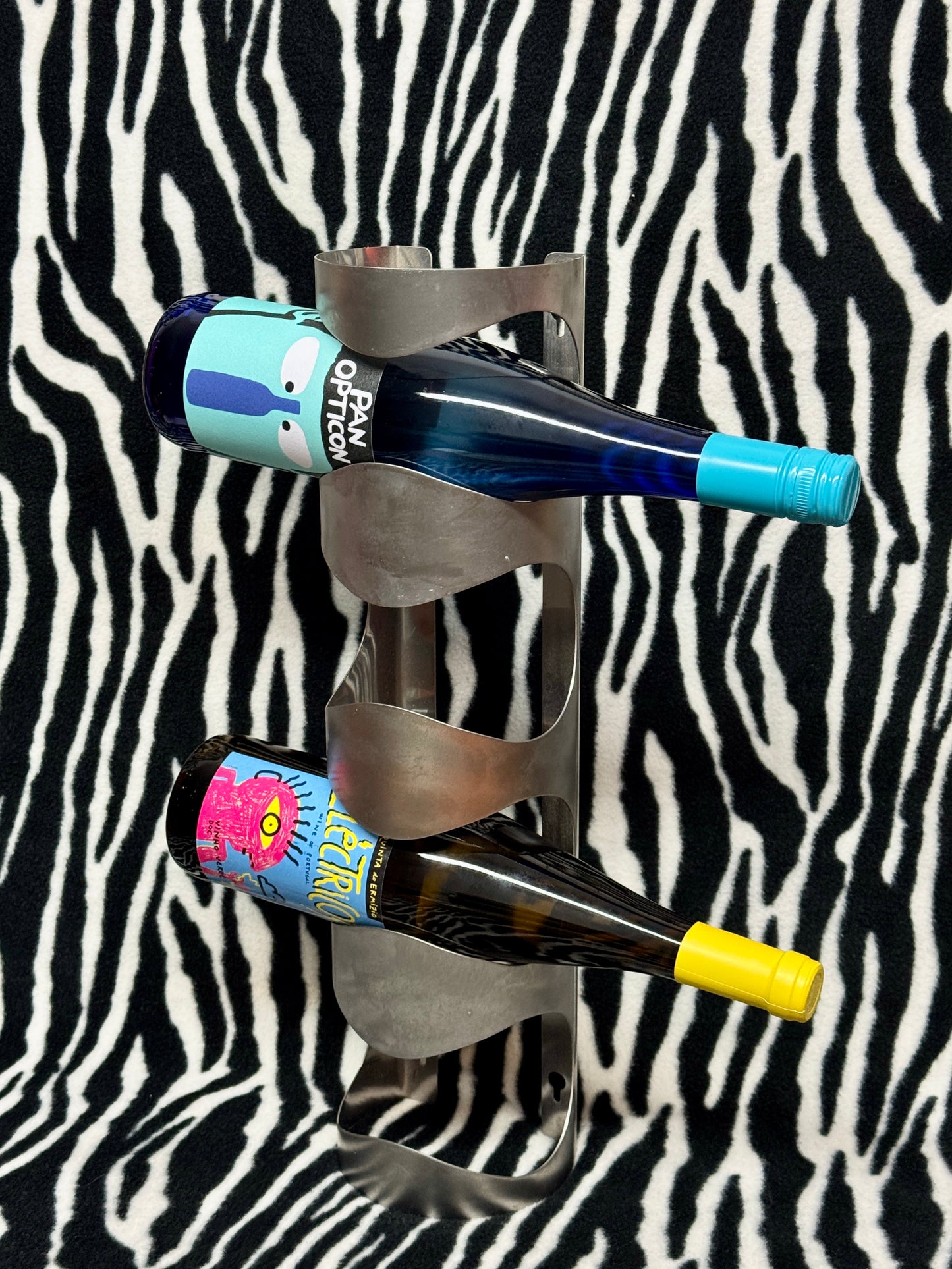 IKEA Vurm Wall-Mounted Wine Rack – 4 Bottle Capacity – Discontinued Stainless Steel Design