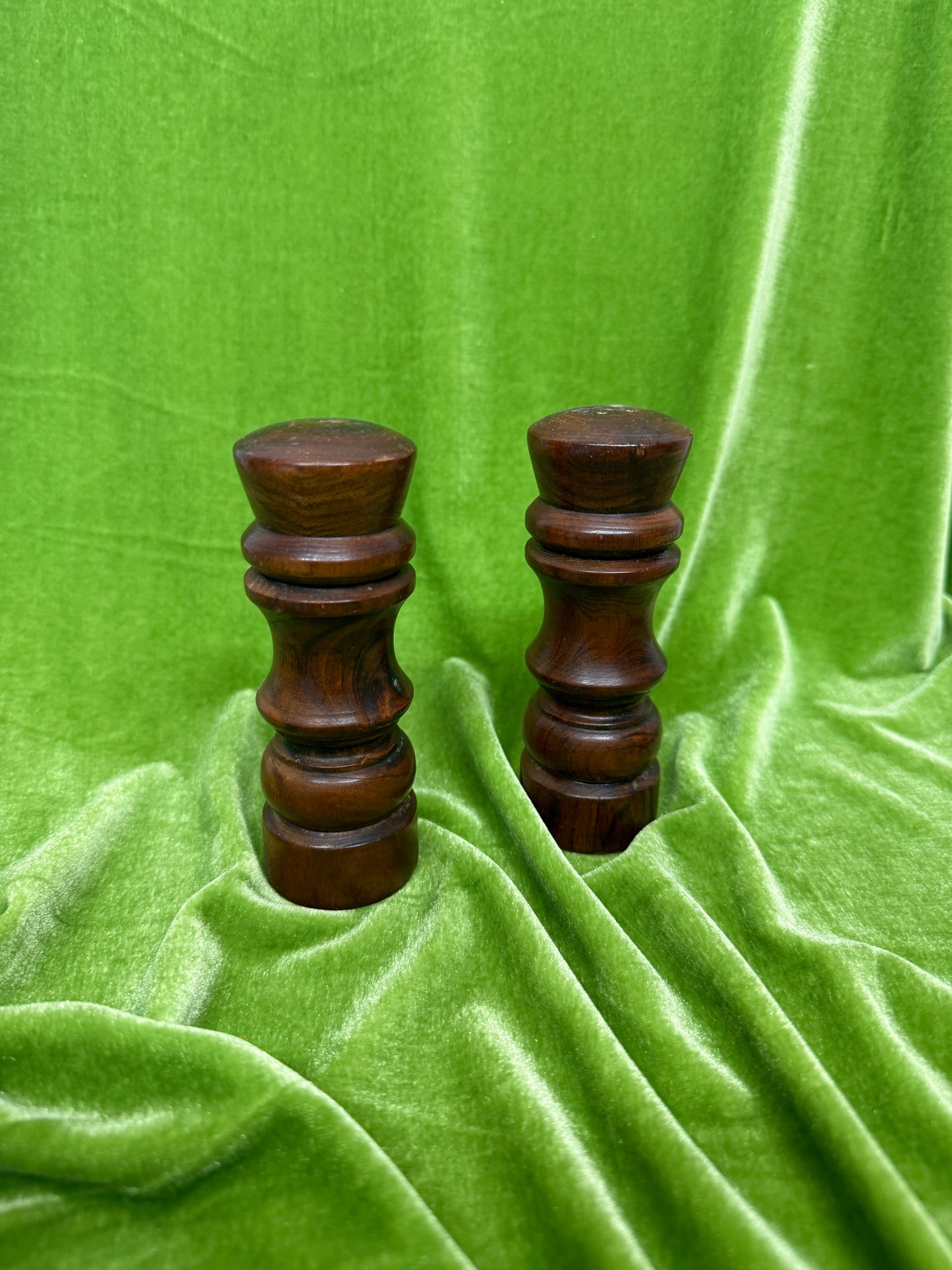 Vintage Wooden Salt and Pepper Shakers – Mid Century Style