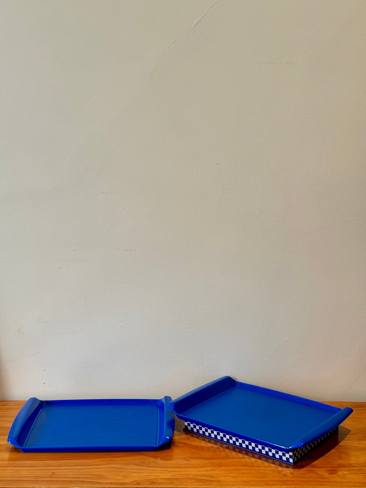 Vintage Decor Australia Bold Cobalt Blue Trays – Retro 80s Plastic