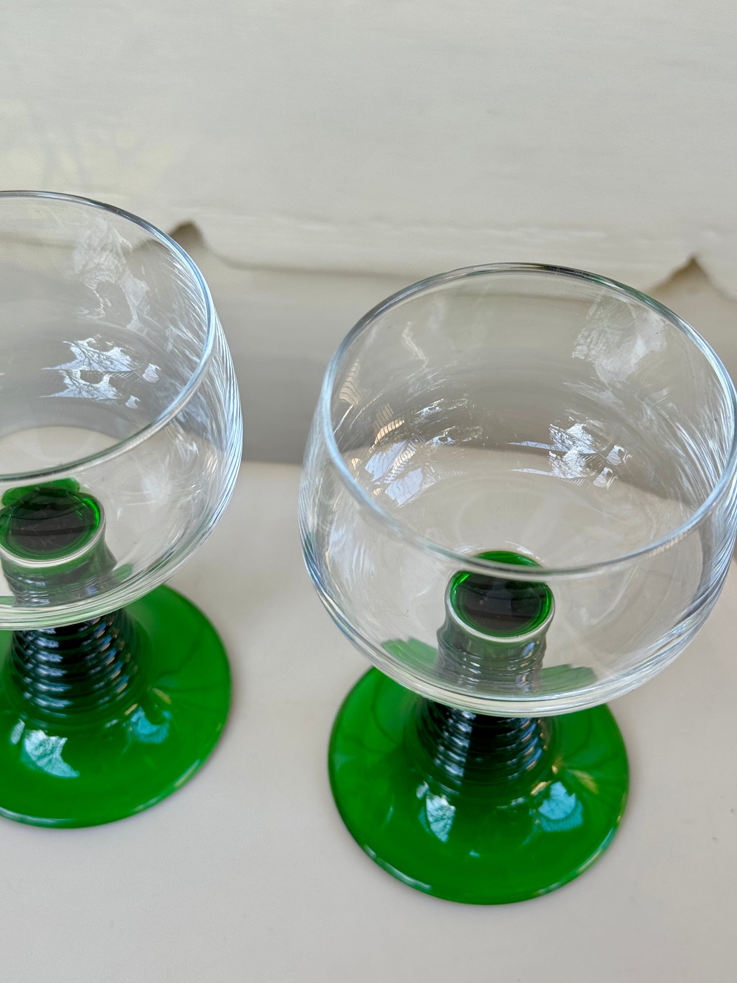 Pair of cute Vintage Green Stem Glasses