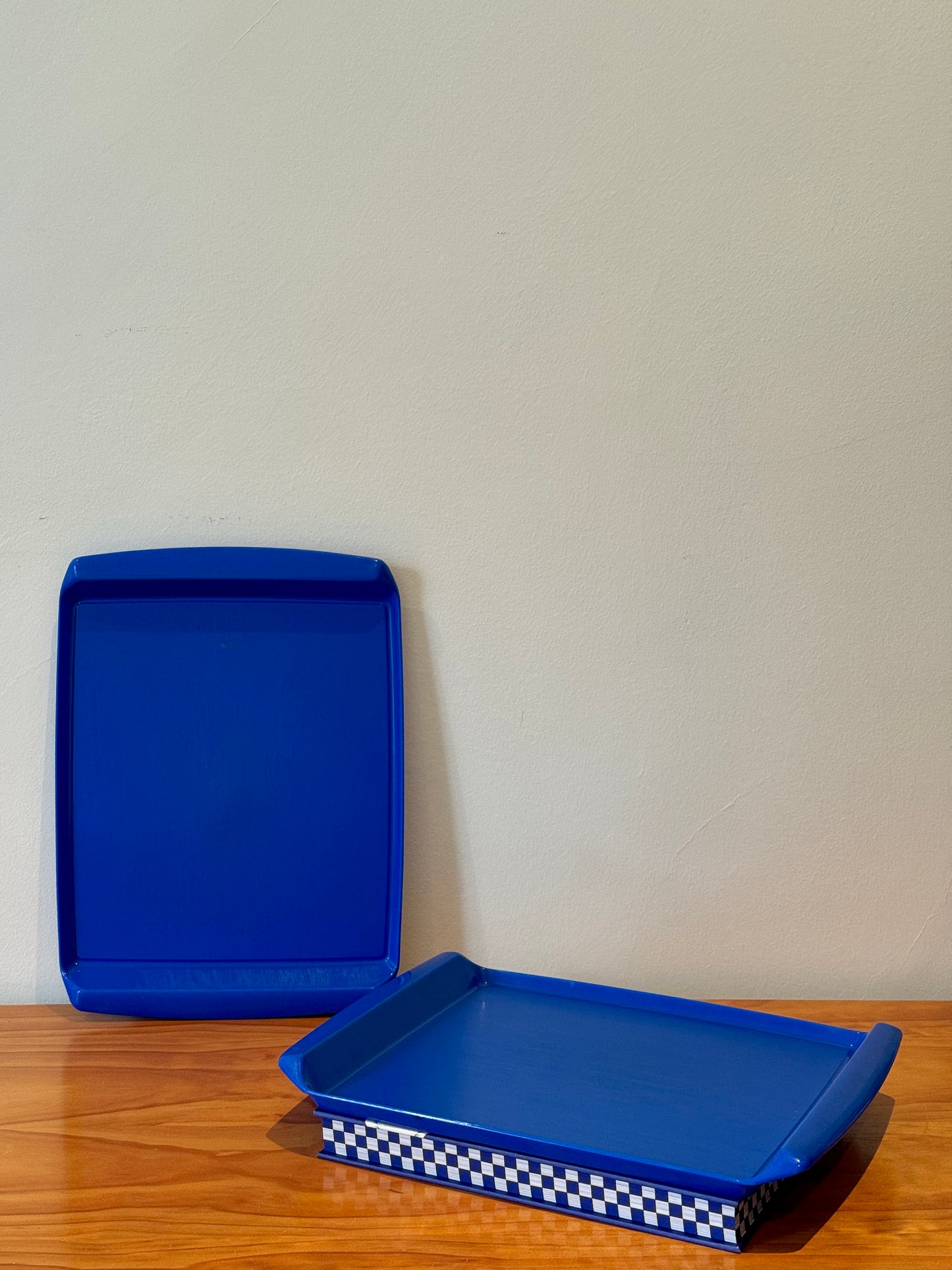 Vintage Decor Australia Bold Cobalt Blue Trays – Retro 80s Plastic
