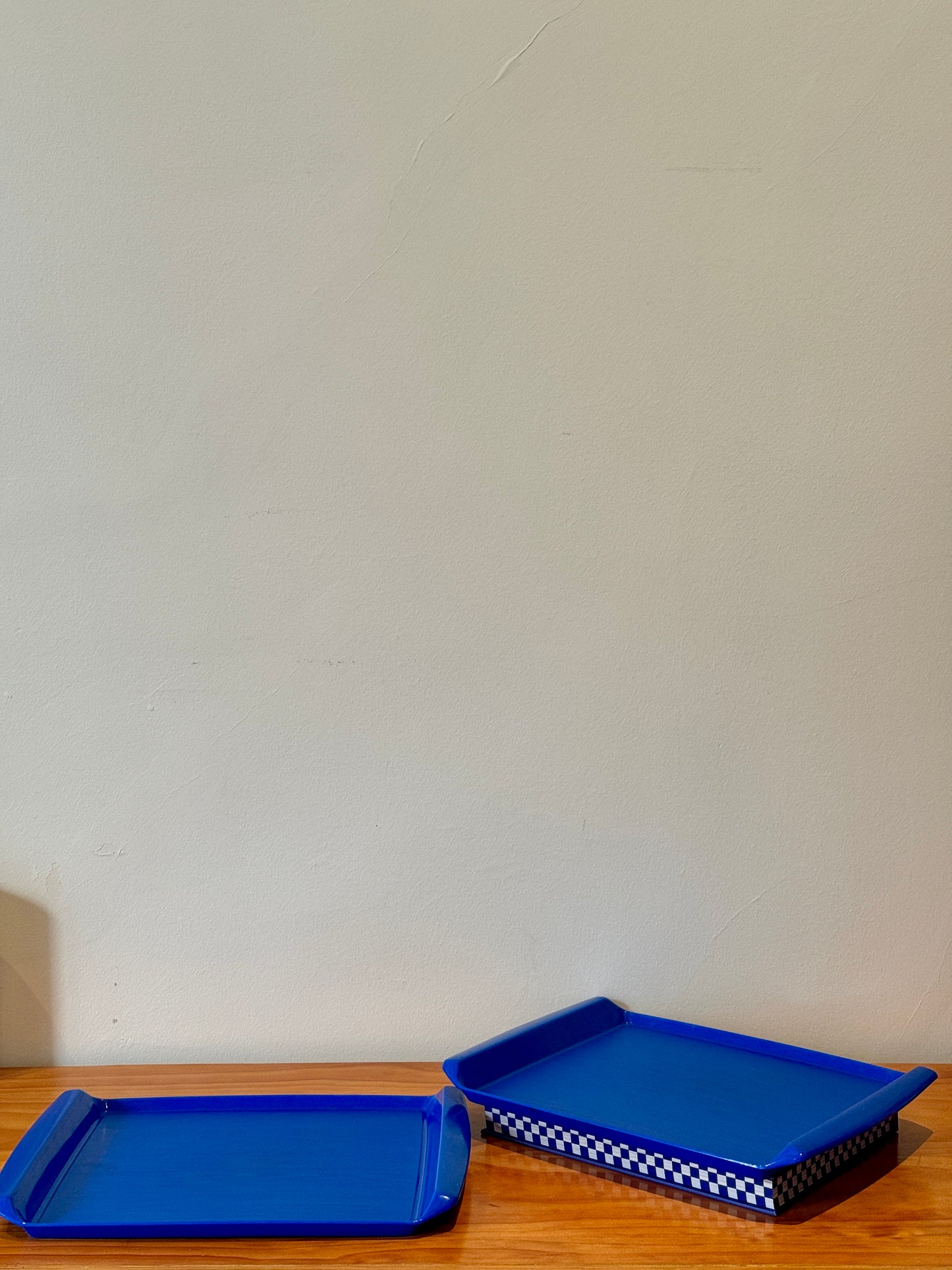 Vintage Decor Australia Bold Cobalt Blue Trays – Retro 80s Plastic