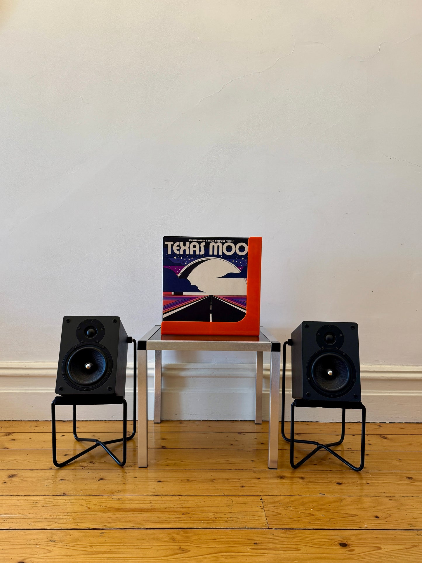 Pair of Vintage IKEA Kompass Speaker Stands in Black