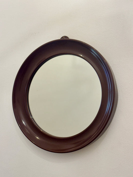 Brown Vintage Space Age Mirror