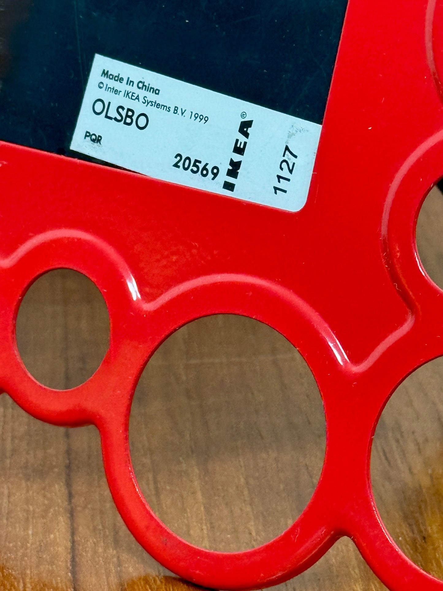Vintage IKEA OLSBO Red Bubble Frame – 1999 | Stand or Wall Mount