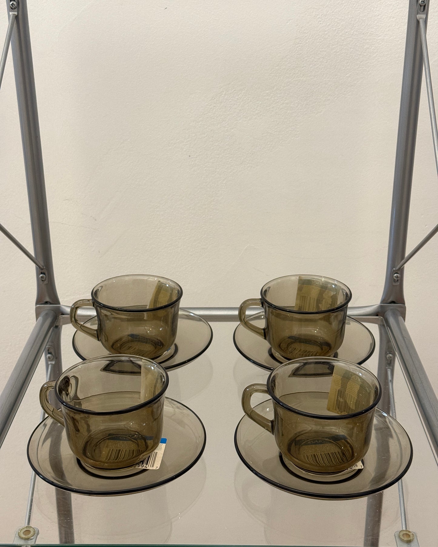 Vintage ARCOROC Smokey Brown 20-Piece Dinner Set – Unused in Original Box | Made in France