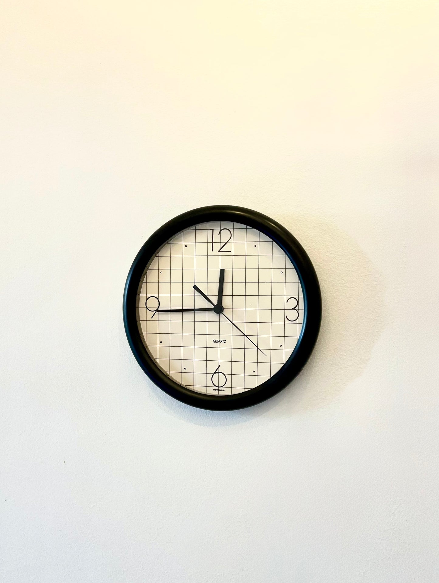 Vintage Postmodern Grid Wall Clock