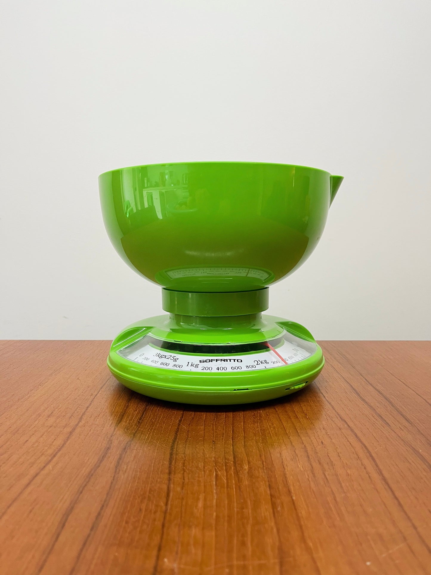 Vintage Green Kitchen Scales with Bowl