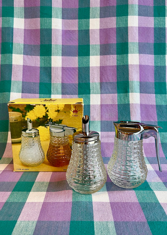 Vintage Grace Syrup Dispensers (Set of 2) with Original Box – Made in Hong Kong