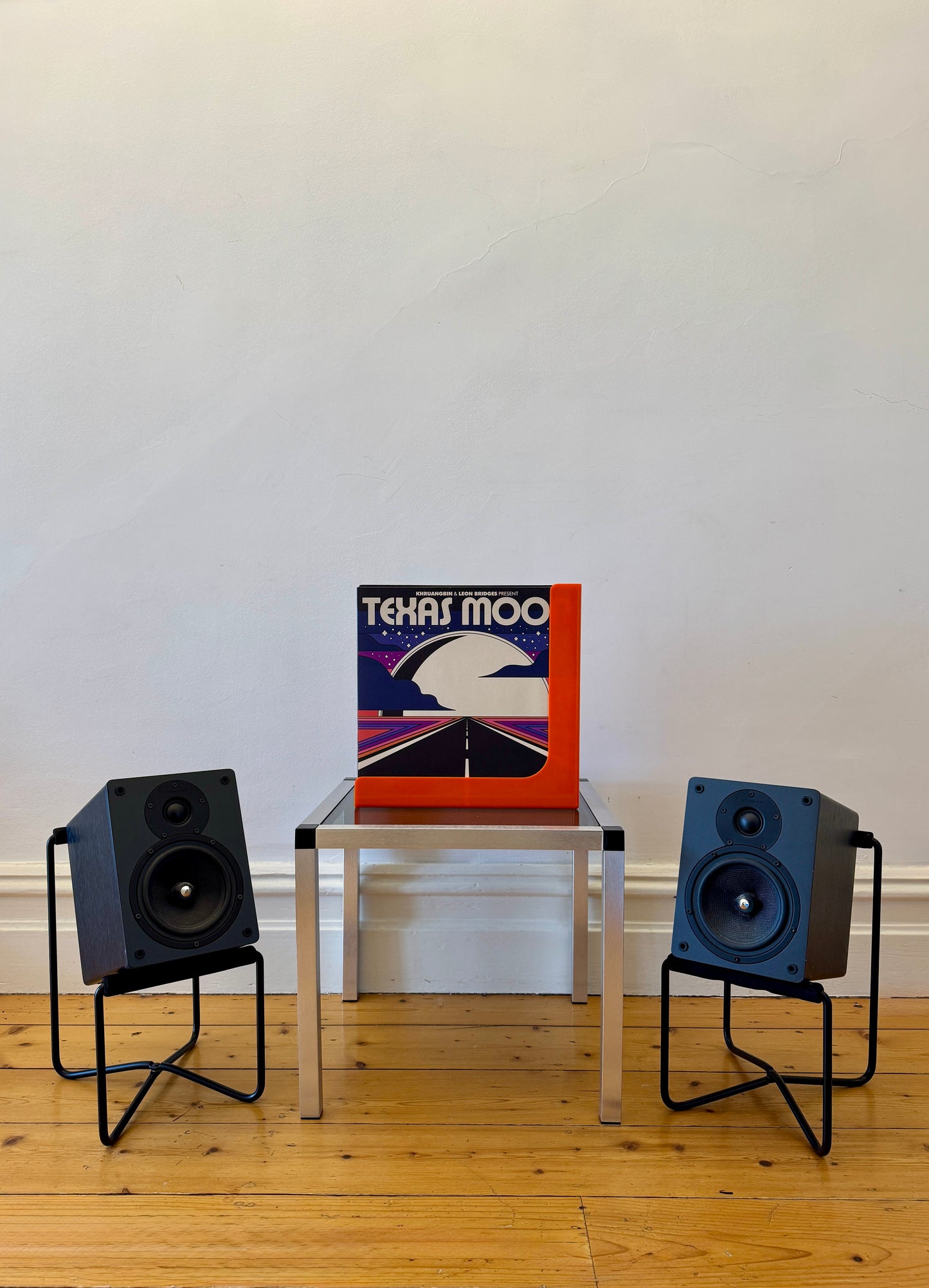 Pair of Vintage IKEA Kompass Speaker Stands in Black