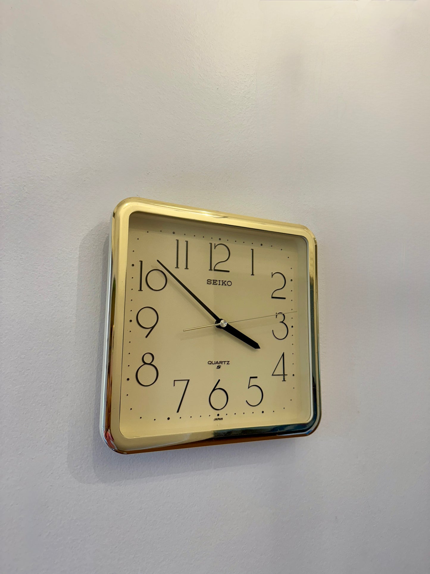 Vintage Seiko Postmodern Grid Wall Clock