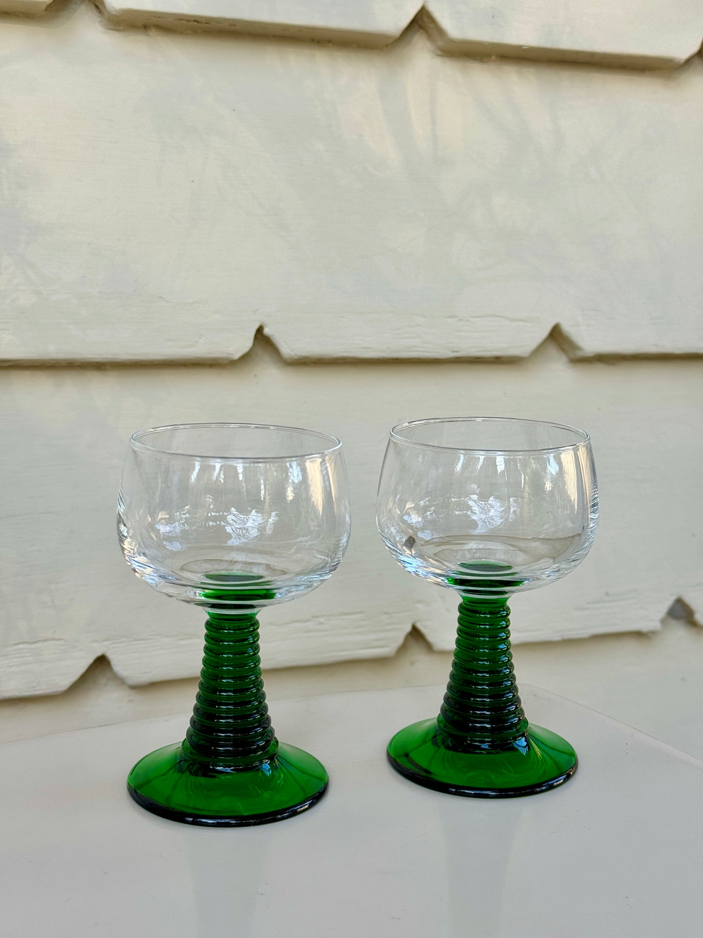 Pair of cute Vintage Green Stem Glasses
