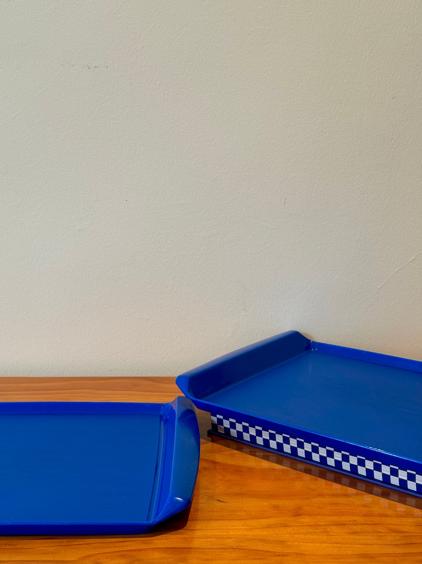 Vintage Decor Australia Bold Cobalt Blue Trays – Retro 80s Plastic