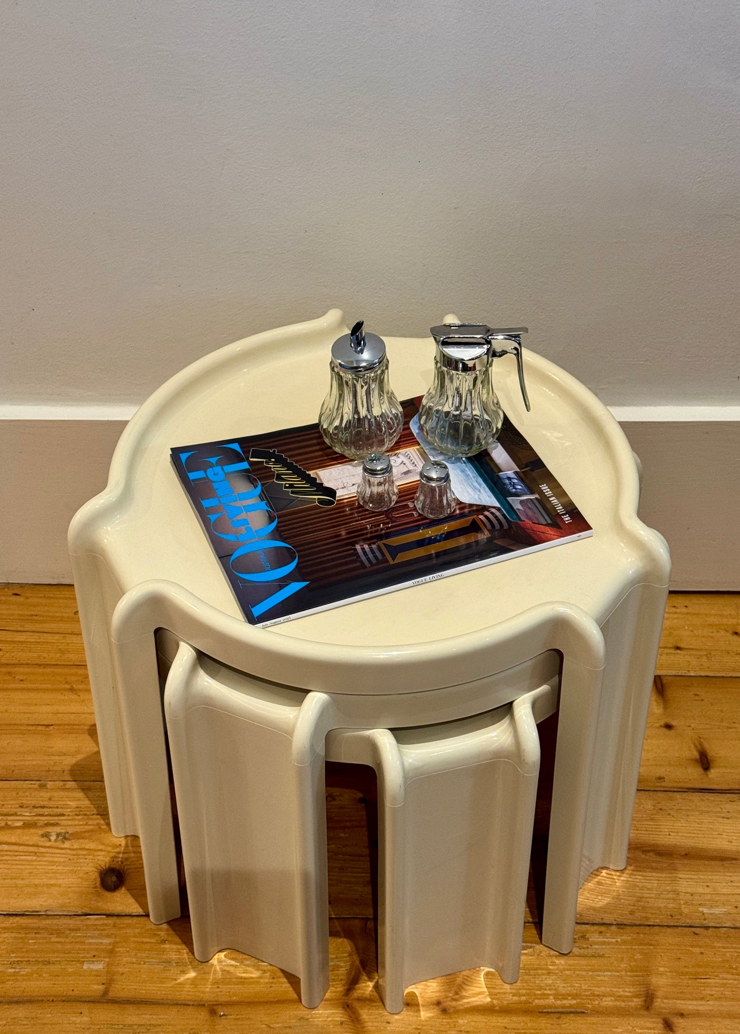 Vintage 4-Piece Glass Kitchen Server Set