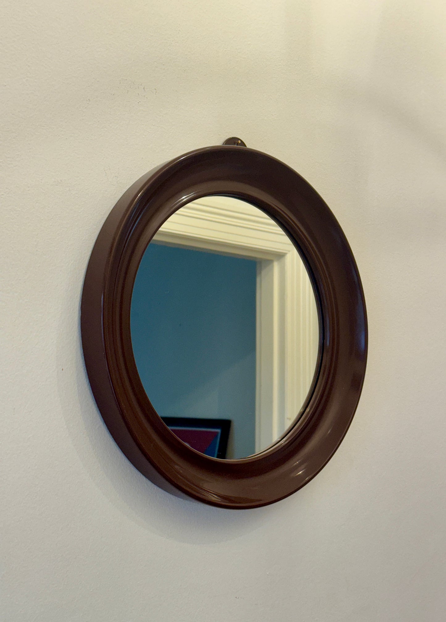 Brown Vintage Space Age Mirror