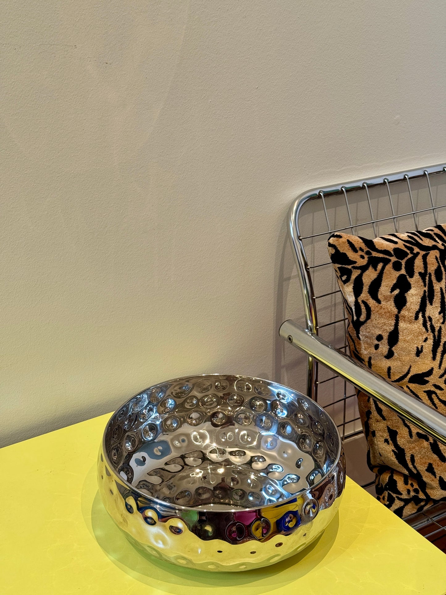 Bolt Hammered Stainless Steel Bowl