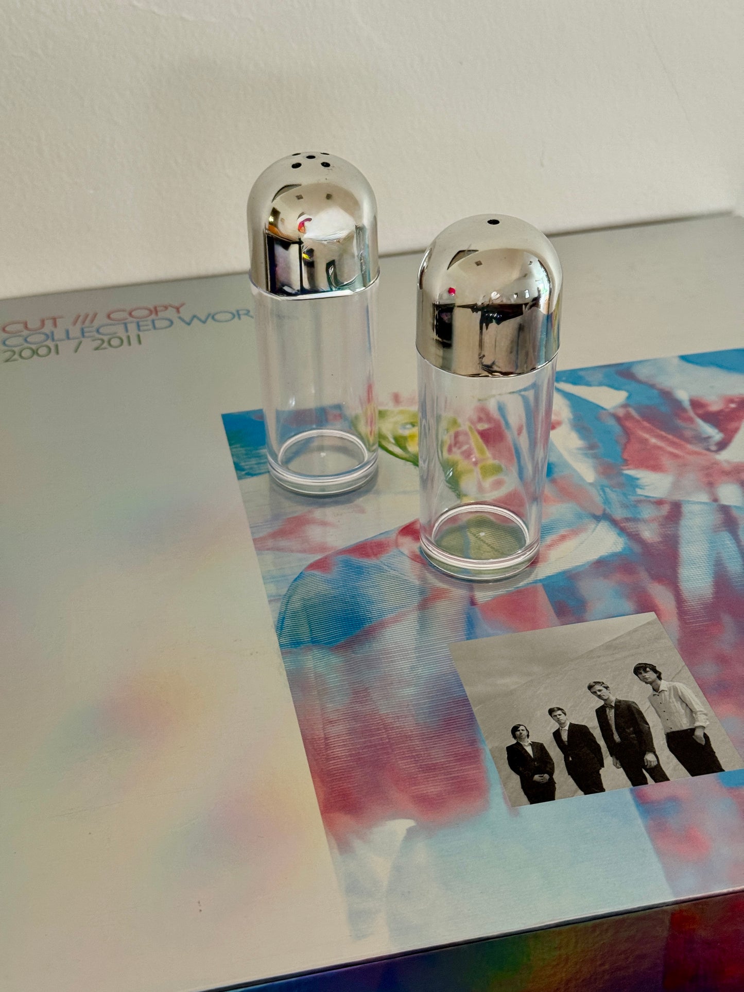 Silver & Clear Salt + Pepper Shaker Set