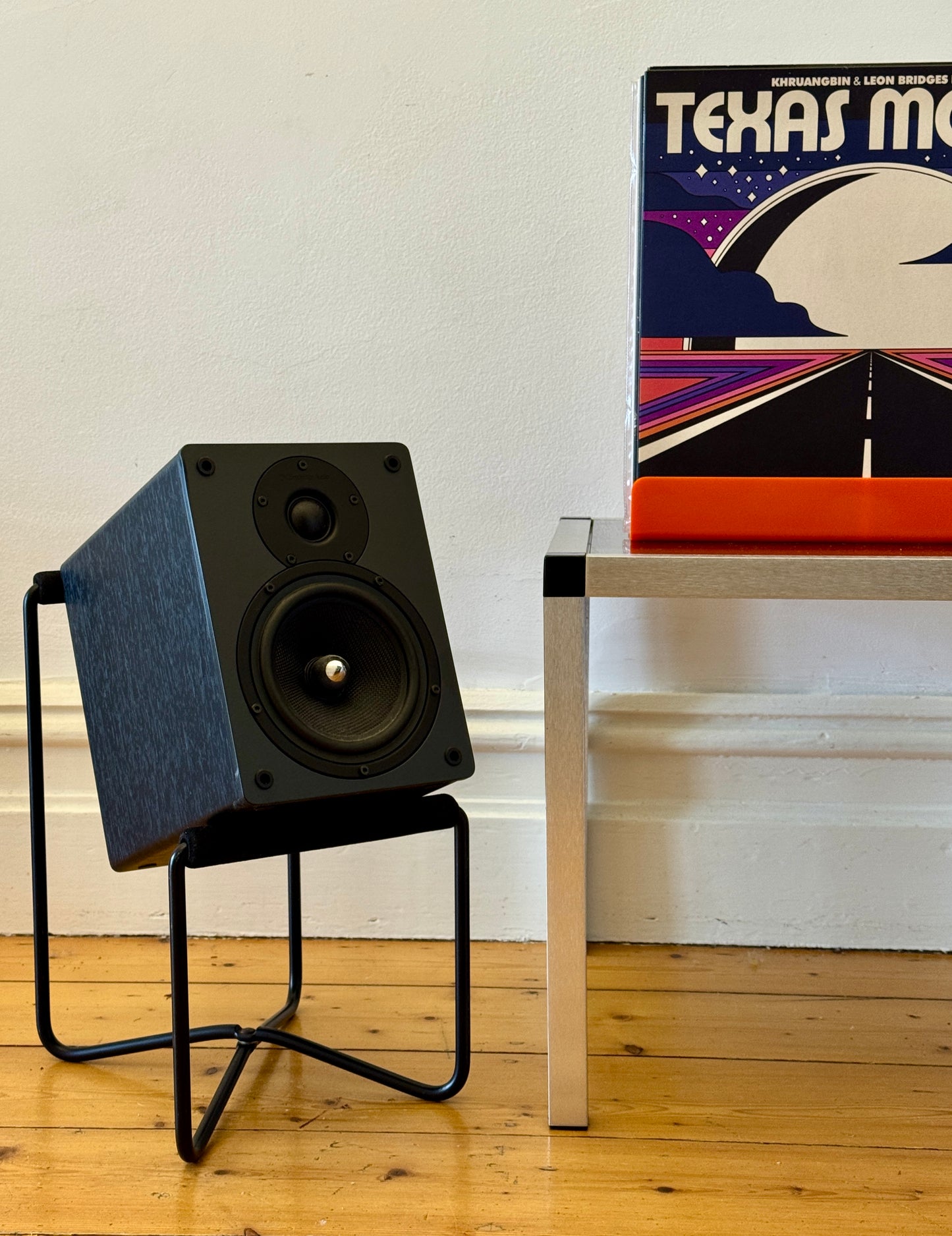 Pair of Vintage IKEA Kompass Speaker Stands in Black