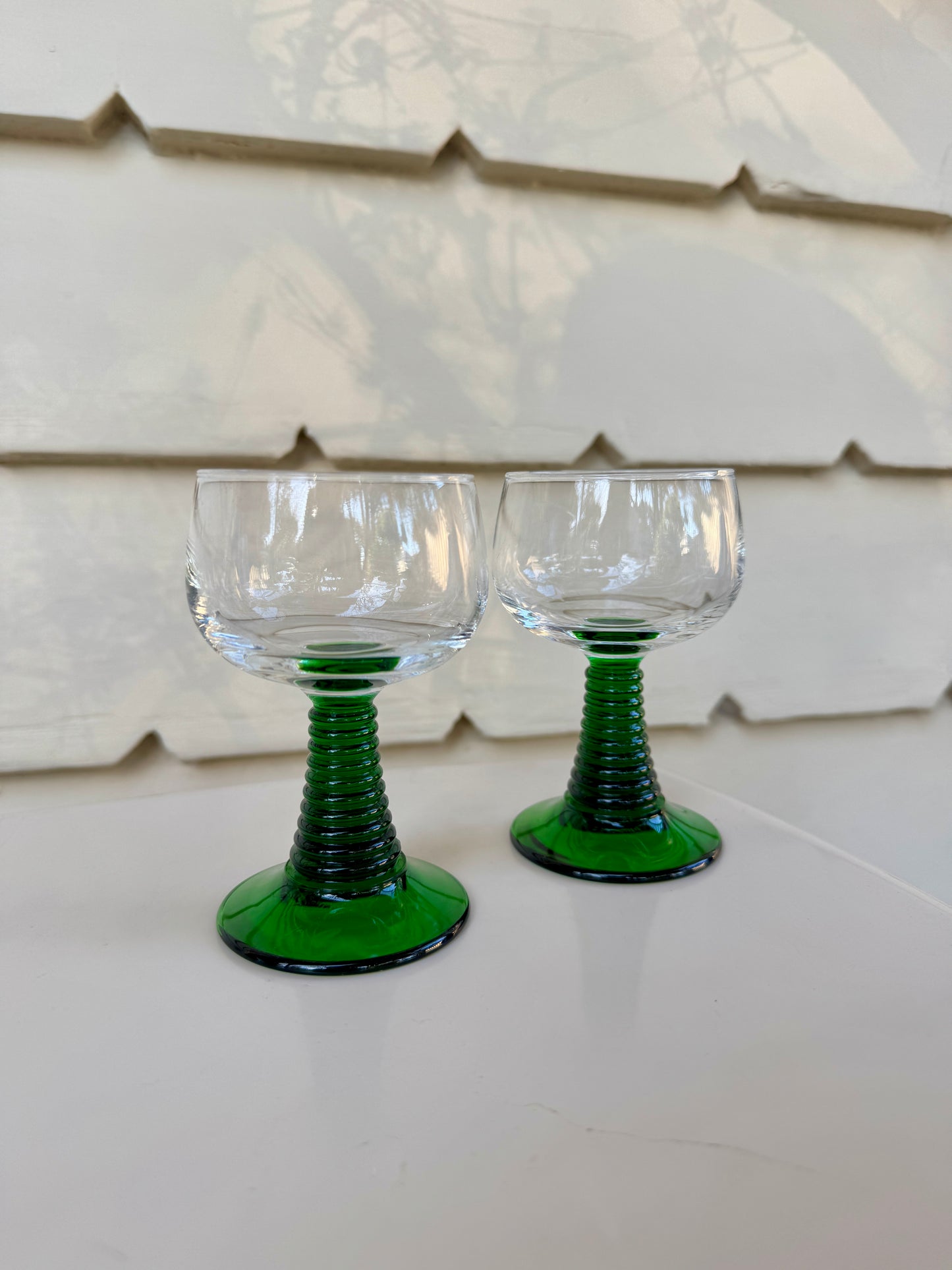 Pair of cute Vintage Green Stem Glasses