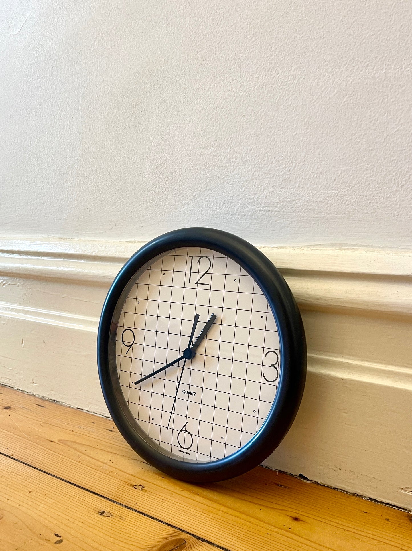 Vintage Postmodern Grid Wall Clock