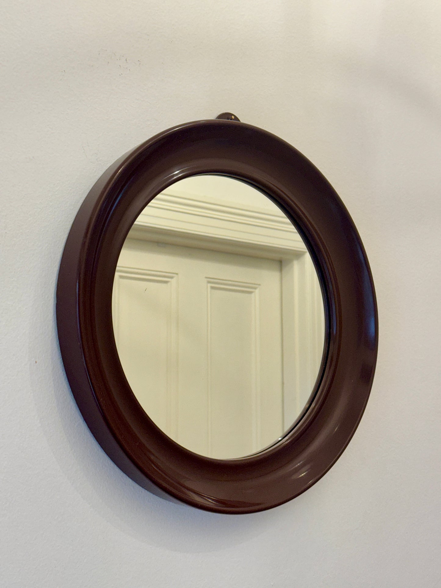 Brown Vintage Space Age Mirror
